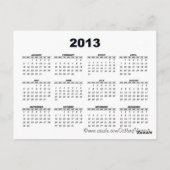 ひまわり花束カレンダーカード ポストカード (裏面)