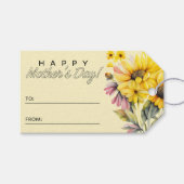 ひまわり花束幸せな母の日 ギフトタグ (正面(横))