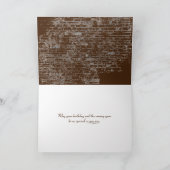 ひまわり花束誕生日の蝶 カード (内部)