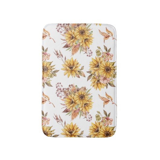 ひまわり花束 バスマット (正面縦)
