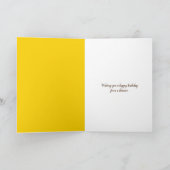 ひまわり花束inトイレ紙転が誕生日 カード (内部)