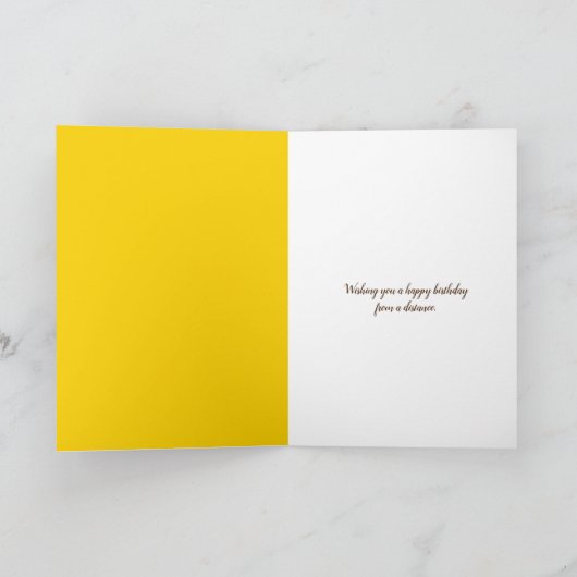 ひまわり花束inトイレ紙転が誕生日 カード (内部)