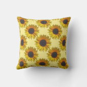ひまわり花柄 クッション (裏面)