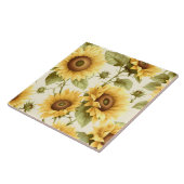 ひまわり花柄 タイル (側面)