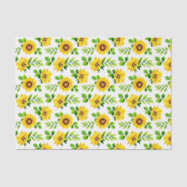 ひまわり花植物柄ガーデンフローラパーティー 薄葉紙