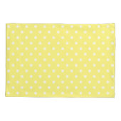 ひまわり花水玉模様名前をカスタムする黄 枕カバー (裏面)