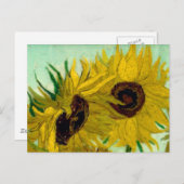 ひまわり花瓶ファンゴッホファインアート ポストカード (正面/裏面)