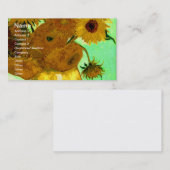 ひまわり花瓶ファンゴッホファインアート 名刺 (正面/裏面)