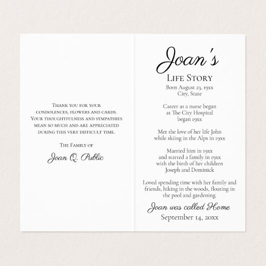 ひまわり花瓶水彩葬儀記念祈りの言葉 名刺 (内部フラット)