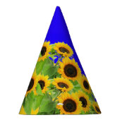 ひまわり花紙パーティーハットウクライナフラッグカラー パーティーハット (右)