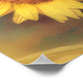 ひまわり花聖歌詩アートポスター ポスター (角)