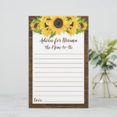 ひまわり花赤ちゃんシャワーゲームアドバイスとウィッシュ (スタンド正面)