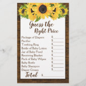 ひまわり花2シャワーゲーム推定価格&ベビー食品 (正面)