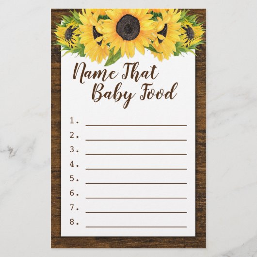 ひまわり花2シャワーゲーム推定価格&ベビー食品 (裏面)