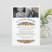 ひまわり花2愛する記憶の発表の写真 案内状 (スタンド正面)