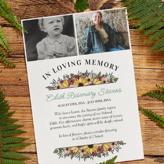 ひまわり花2愛する記憶の発表の写真 案内状