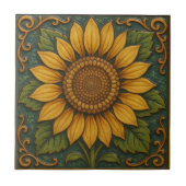 ひまわり花 タイル (正面)