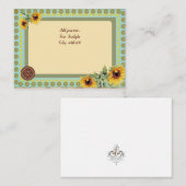 ひまわり花 – 結婚式招待状カード エンクロージャーカード (正面/裏面)