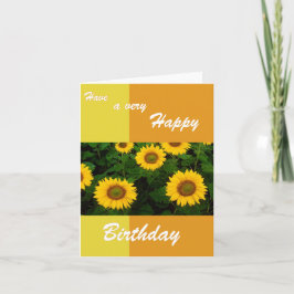 ひまわり花 – 誕生日カード カード