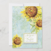 ひまわり花'n渦巻き，結婚式招待状 招待状 (裏面)