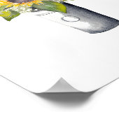 ひまわり花Still Life Water 絵を描 color's ポスター (角)