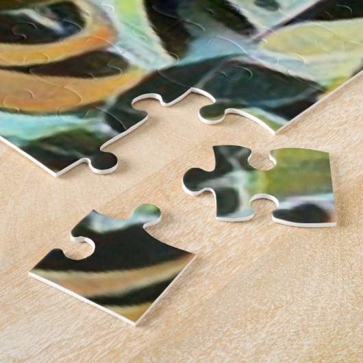 ひまわり芸術的の分野デジタルアート ジグソーパズル (側面)