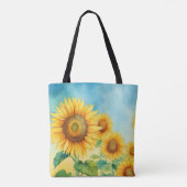 ひまわり芸術的トートバッグ トートバッグ (裏面)