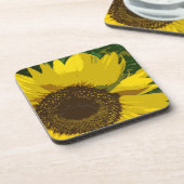 ひまわり芸術的大黄色の花フローラ コースター (左側)