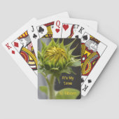 ひまわり芽それが私の時間である開花フローラ トランプ (裏面)