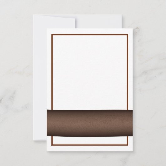 ひまわり茶色のリボンウェディングRSVP返信カード 出欠カード (裏面)