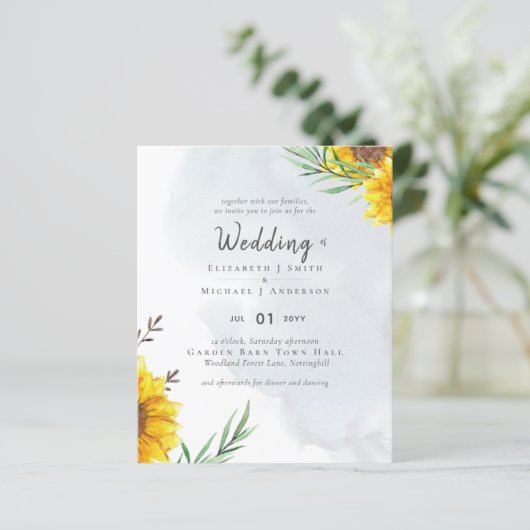 ひまわり葉オリーブ素朴ティール(緑がかった色)結婚ズ (スタンド正面)