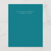 ひまわり葉オリーブ素朴ティール（緑がかった色）結婚ズ (裏面)