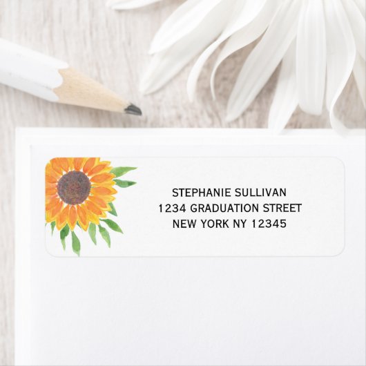 ひまわり葉差出人住所 ラベル (インサイチュ)