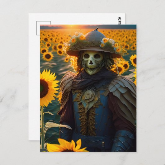 ひまわり葉書の戦士かかし ポストカード (正面/裏面)