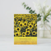 ひまわり葉書/たくさんのハグを送る ポストカード (スタンド正面)