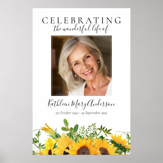 ひまわり葬儀歓迎 ポスター (正面)