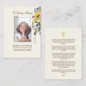 ひまわり葬儀記念サービス祈りの言葉 ノートカード (正面/裏面)