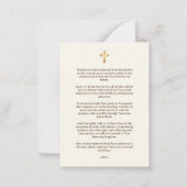 ひまわり葬儀記念サービス祈りの言葉 ノートカード (裏面)