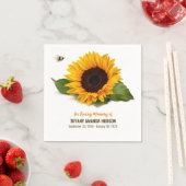 ひまわり葬儀記念碑 スタンダードカクテルナプキン (インサイチュ)