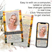 ひまわり葬儀記念祈りの言葉カード