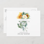 ひまわり葬式の人生の損失ありがとうはがき ポストカード (正面/裏面)