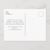 ひまわり葬式の人生の損失ありがとうはがき ポストカード (裏面)