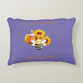 「ひまわり蜂とミツバチ」 アクセントクッション