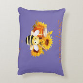 「ひまわり蜂とミツバチ」 アクセントクッション (裏面(縦))