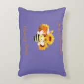 「ひまわり蜂とミツバチ」 アクセントクッション (正面(垂直))