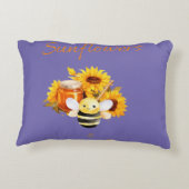 「ひまわり蜂とミツバチ」 アクセントクッション (裏面)