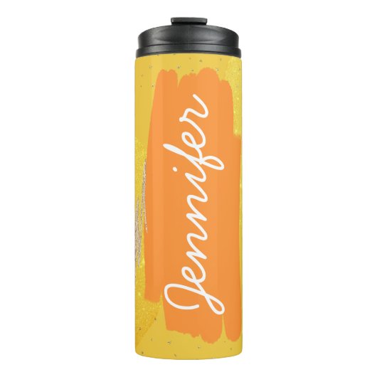 ひまわり蜂の名前を追加カスタム贈り物 タンブラー (正面)