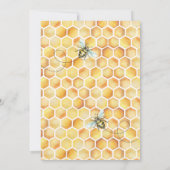 ひまわり蜂の小さな蜂蜜の赤ちゃんシャワー 招待状 (裏面)