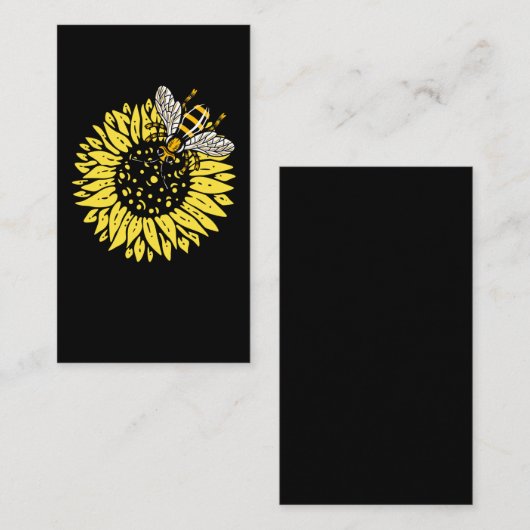 ひまわり蜂の恋人の養蜂家はちみつ養蜂 名刺 (正面/裏面)