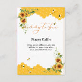 ひまわり蜂の母と蜂の赤ちゃんシャワー エンクロージャーカード (正面)